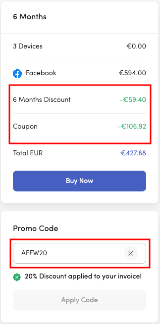 Apply Coupon 6months Plan