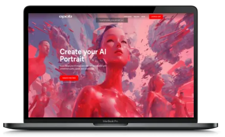 Apob website displayed on a Macbook
