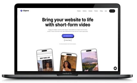 Clipara website displayed on a Macbook