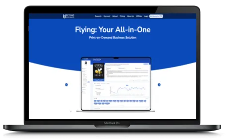 Flying Research website displayed on a Macbook