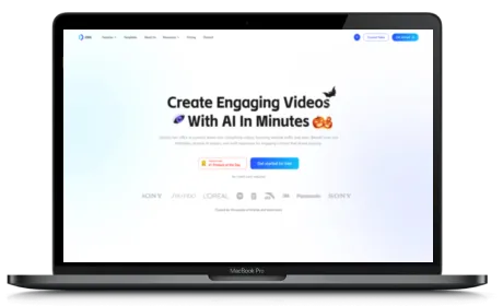 JoggAI website displayed on a Macbook