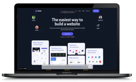 Lindo website displayed on a Macbook