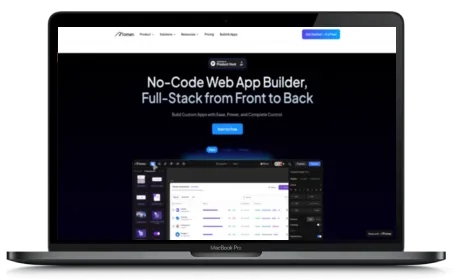 Momen website displayed on a Macbook