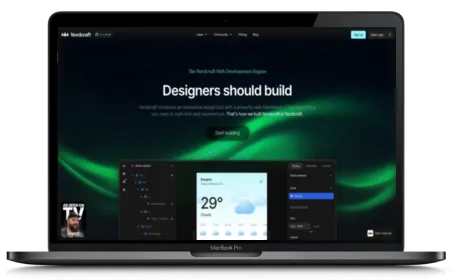 Nordcraft website displayed on a Macbook