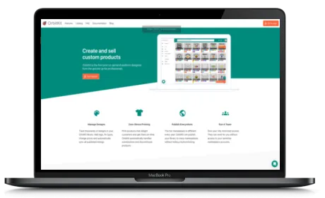 OrbitKit website displayed on a Macbook