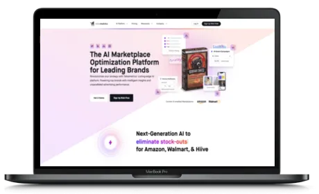 Teikametrics website displayed on a Macbook