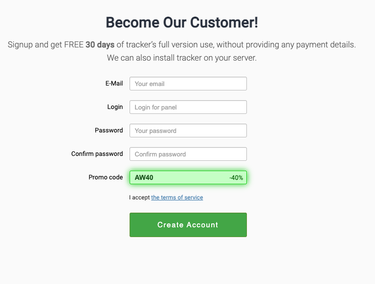 Promo Code New Customers