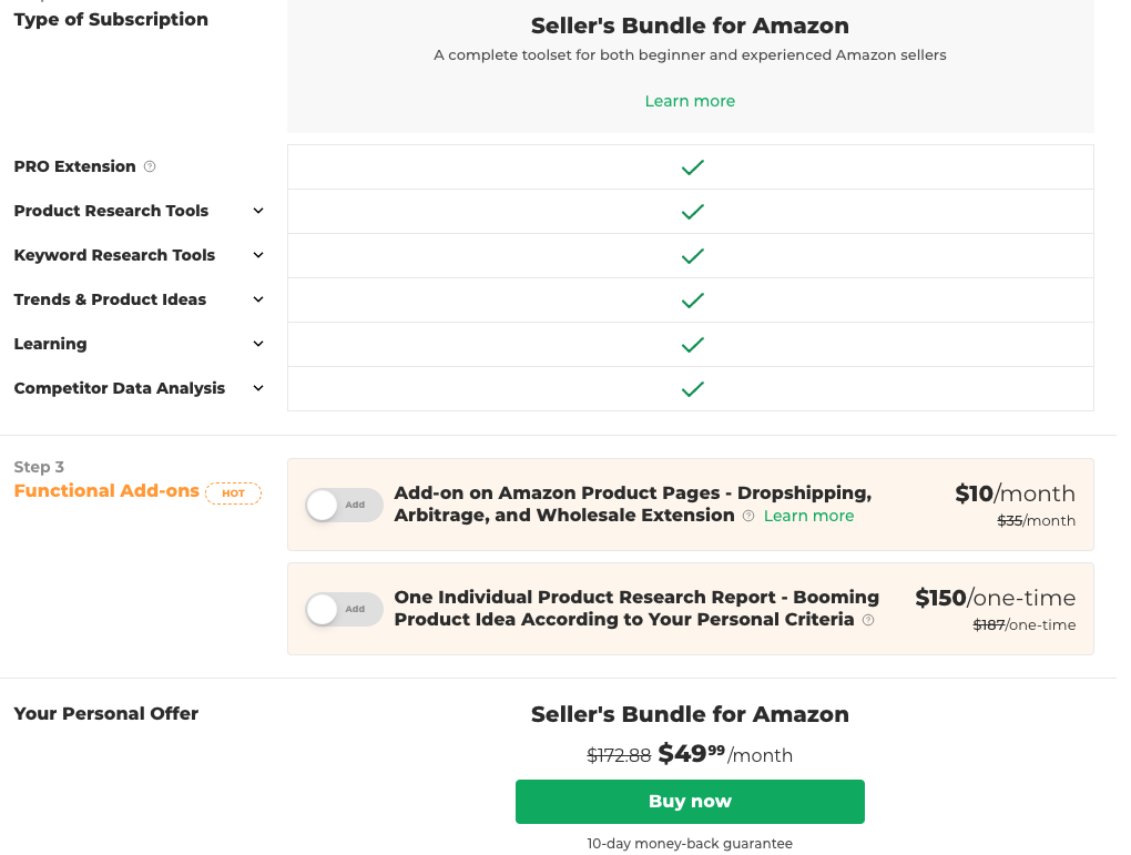AMZScout Pricing AMZScout price plans