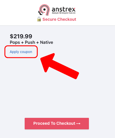 Apply Coupon Code Step 1