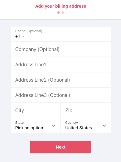 Billing Details Form