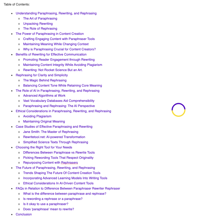 Toc Generated Example