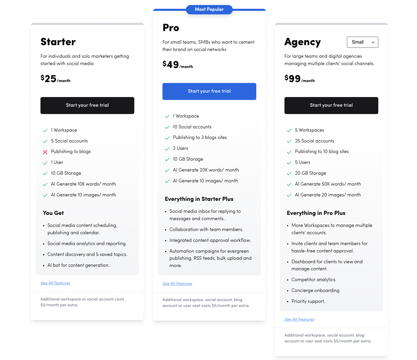 ContentStudio Pricing ContentStudio price plans