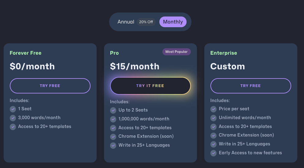Crear.ai Pricing Crear.ai price plans