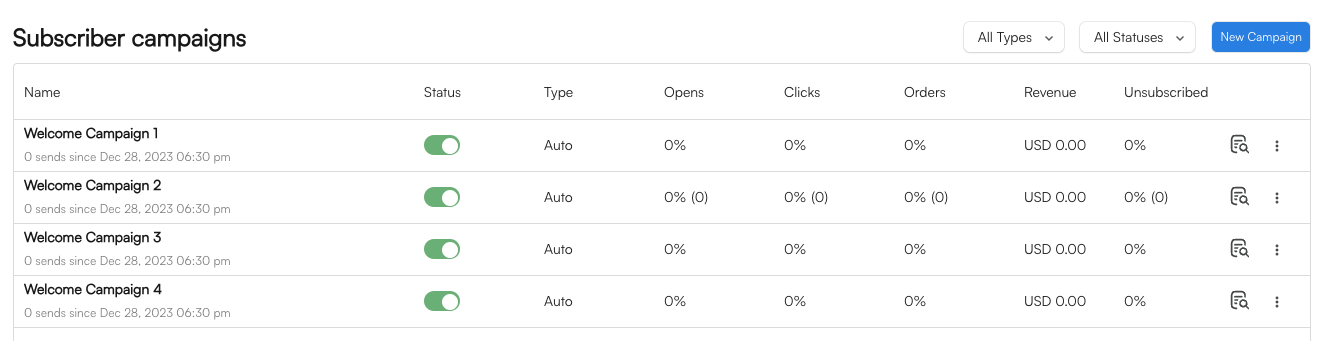 Subscriber Campaigns