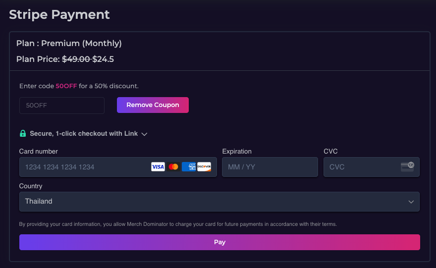 Complete Payment Details