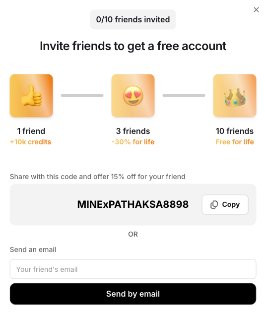 Invite Friend By Email