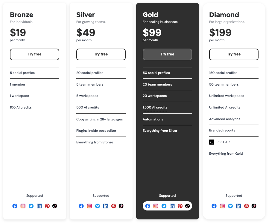 Ocoya price plans