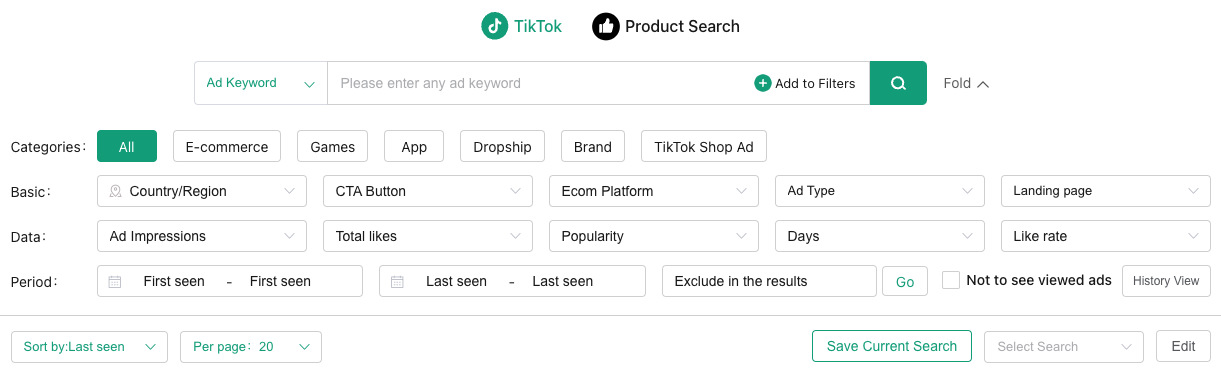 Tiktok Search Form