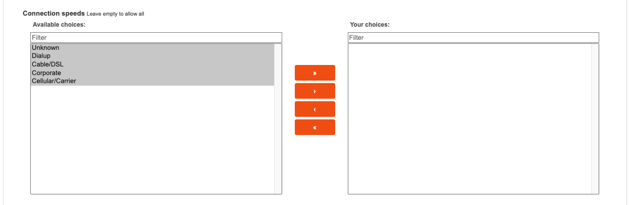 Popads Connection Speed Targeting