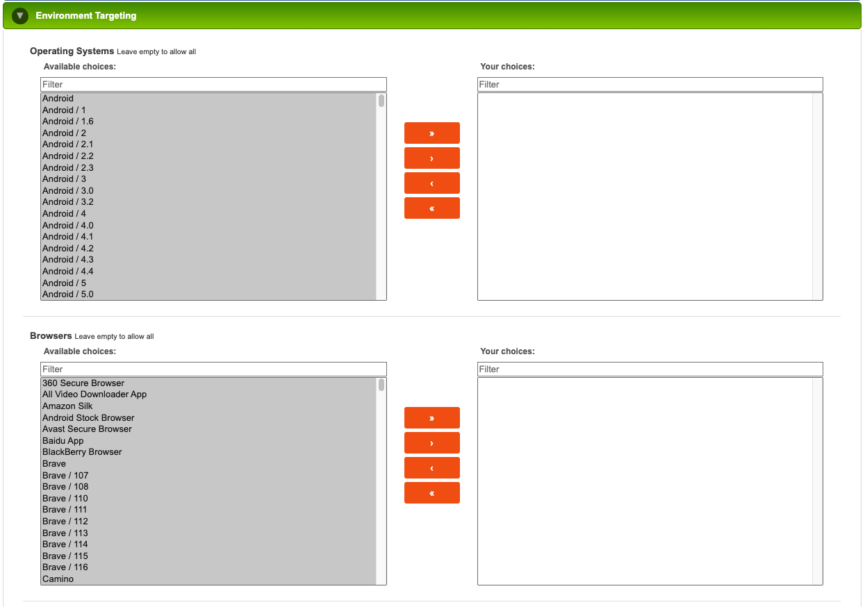Popads Os Browser Targeting