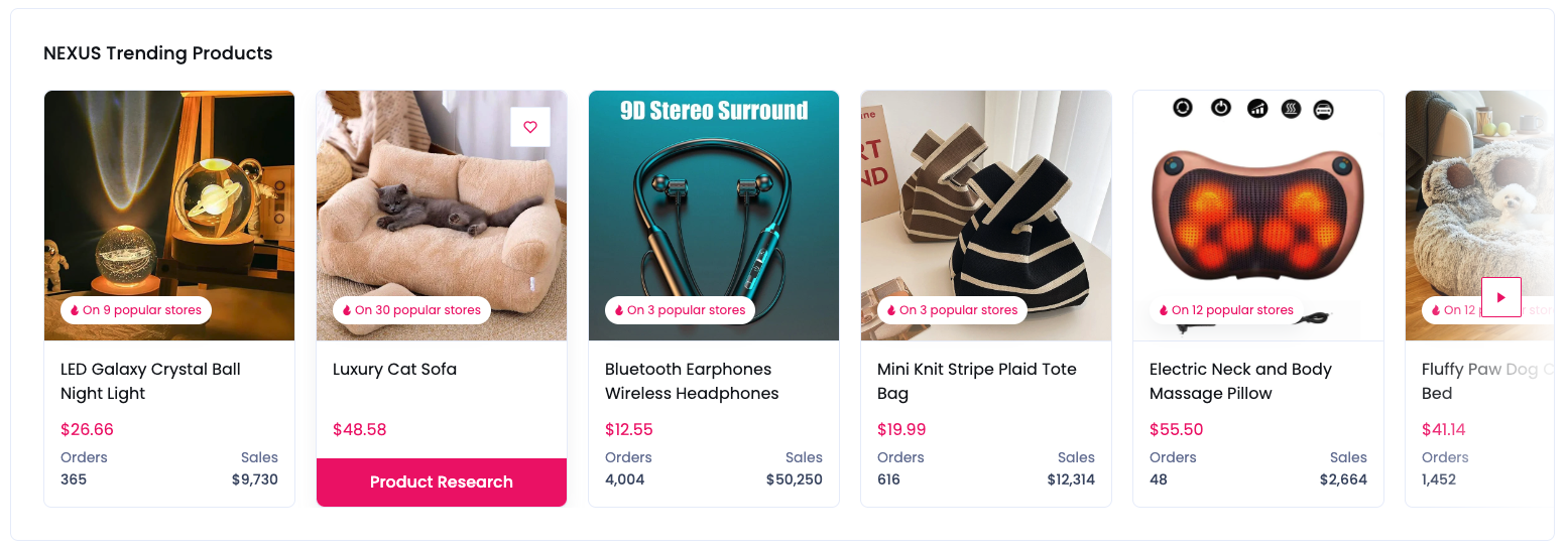 Nexus Trending Products
