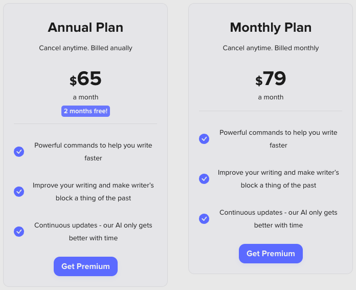 ShortlyAI price plans