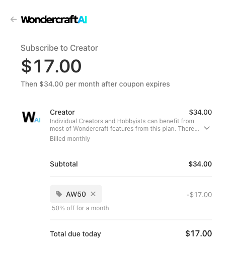 Wondercraft How To Apply Coupon